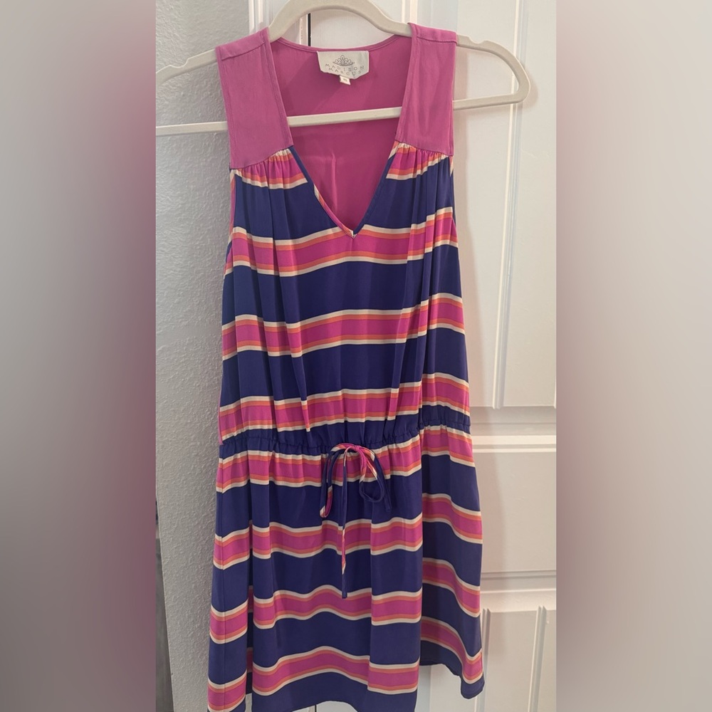 Madison Marcus Pink and Blue Striped Kids One Piece
